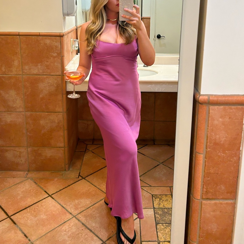 Elegant Pink Maxi Dress